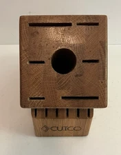 Cutco 13 Slot Knife Block Galley + 6 With Table Knife Slots Hardwood USA #1744