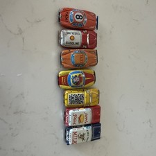 Rare Set Of 7 1957 Vintage Japan TIN TOY CAR 2.5" Mini Collectible
