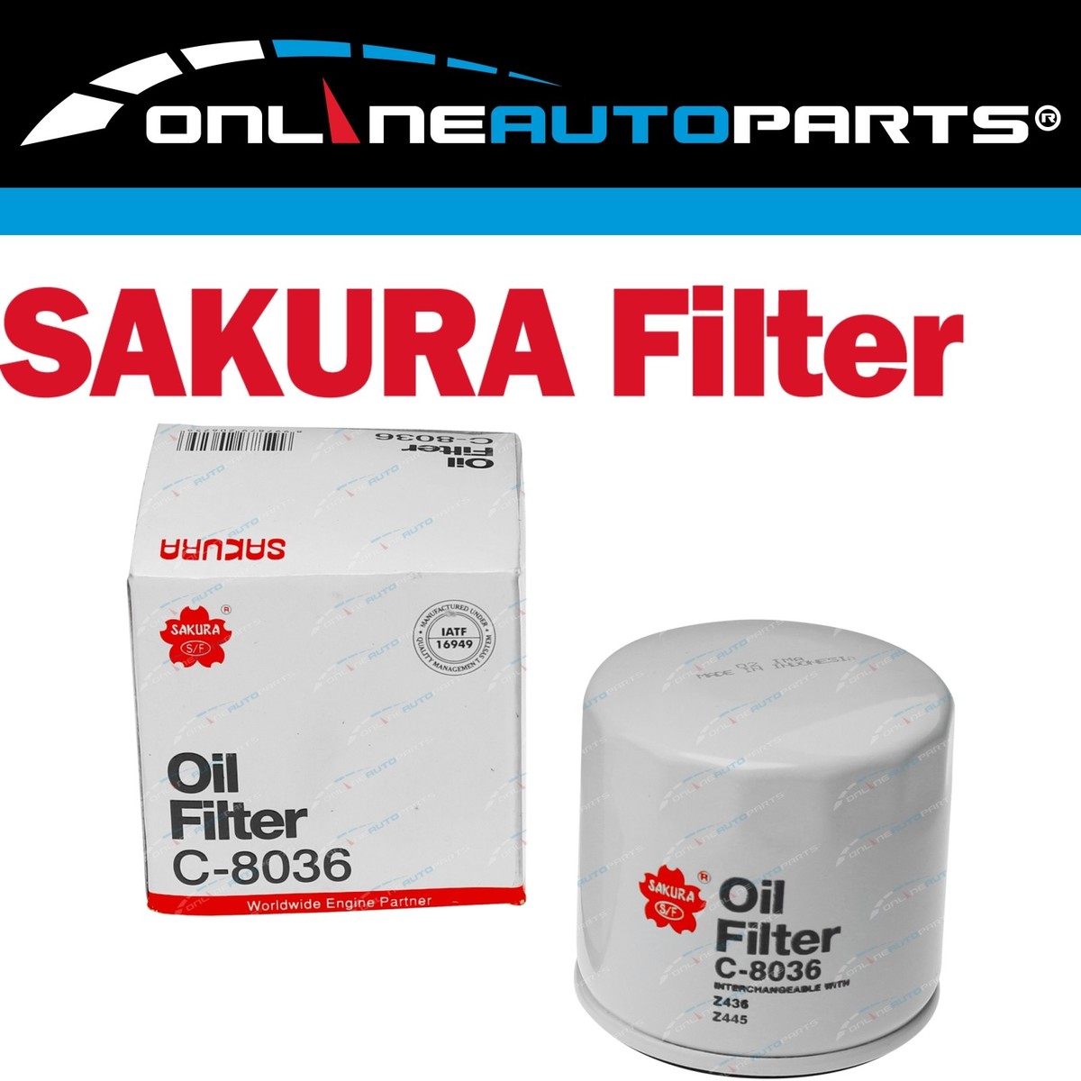 Sakura Oil Filter for Nissan Micra K13 1.2L 1.5L 3cyl 4cyl