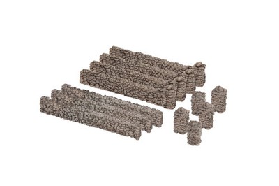13171 Noch HO Feldsteinmauer (26,38 =1qm) 12 Teile, Gesamtlänge 70 cm, GMK