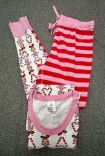 Hanna Andersson Womens Grinch Cindy Lou Long Johns  Top Sz M Pinks  Red Stripe