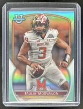 2022 Bowman University Chrome Taulia Tagovailoa Aqua Refractor #/299