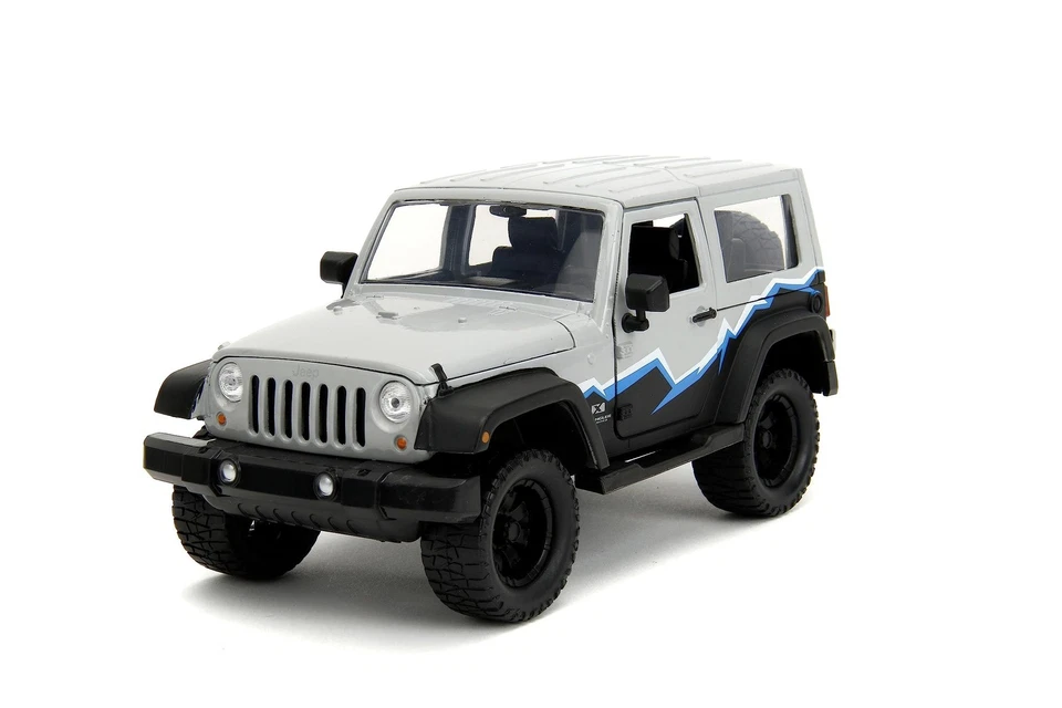 Just Camion 1:24 2007 Jeep Wrangler Modellino W/ Gomma Cremagliera, Toys per - Immagine 4 di 4