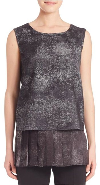 MaxMara EMY Pleated -hem Jacquard Tank Top, L, NWT