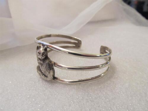 Brazalete de Plata Esterlina Carol Felley Gato Gato De Colección - Imagen 3 de 10