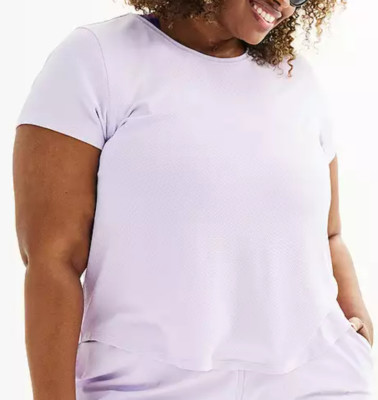 TEK GEAR MESH CREW NECK PULLOVER TEE T-SHIRT TOP WOMENS PLUS 4X *NEW IN PKG!*