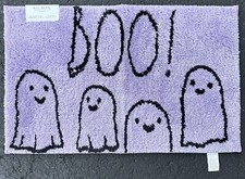 RAE DUNN 20? x 32? Purple Halloween BOO Bath Mat - NEW WITH TAGS!