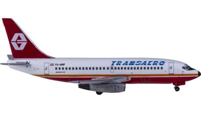 1:400 AeroClassics TRANSAERO BOEING 737-200 Passenger Airplane Diecast Model