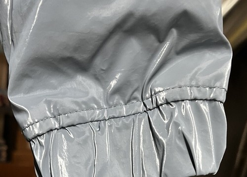 Girls' Solid Blue/Gray Shiny Puffer Jacket - Art Class L (10-12) - Picture 3 of 8