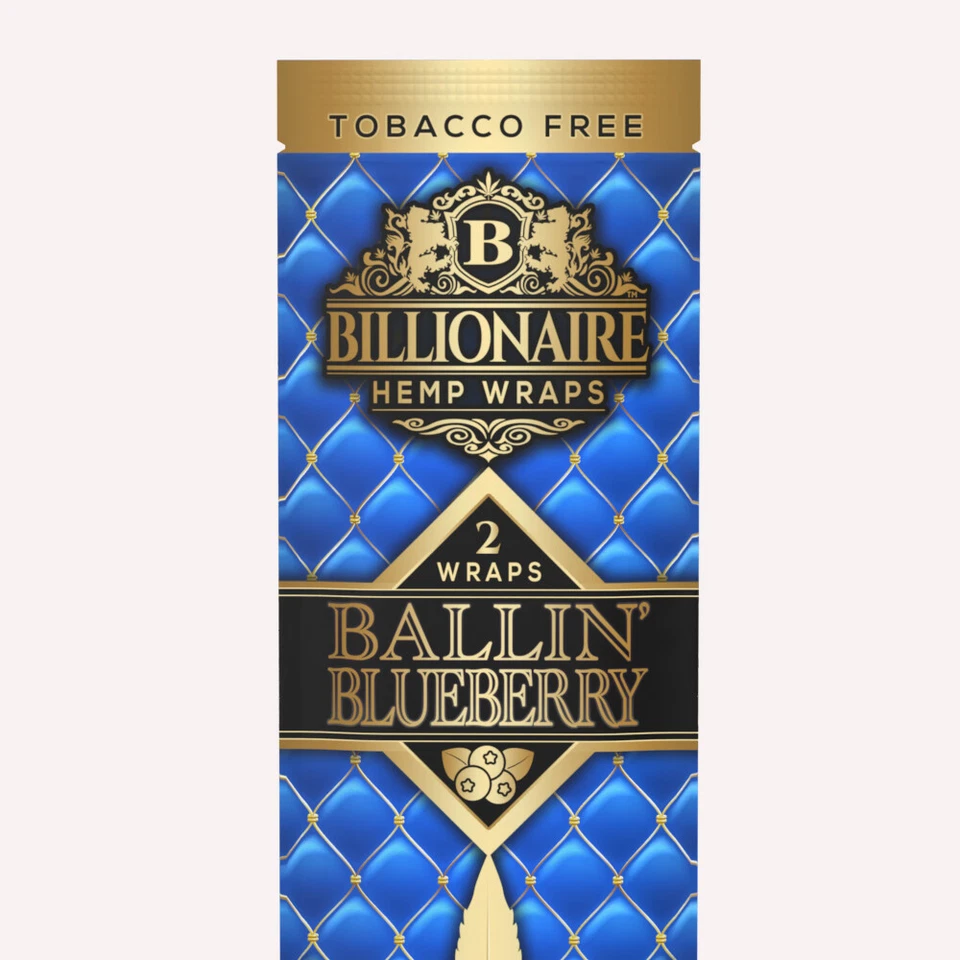 Envolturas multimillonarias - Papel de liar Ballin' Blueberry - (caja de 25 bolsas) Foto 2 de 2