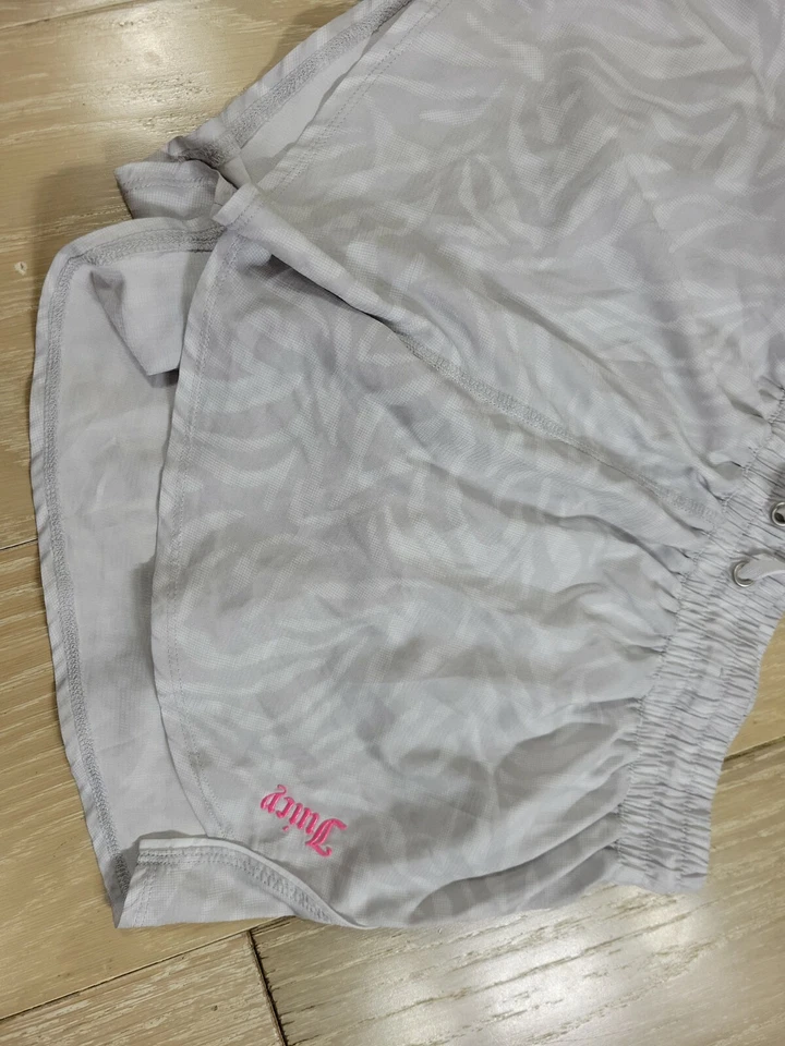 Juicy Couture Women's Small Running Shorts Stretch Animal Print Zebra Stripes Foto 2 de 4