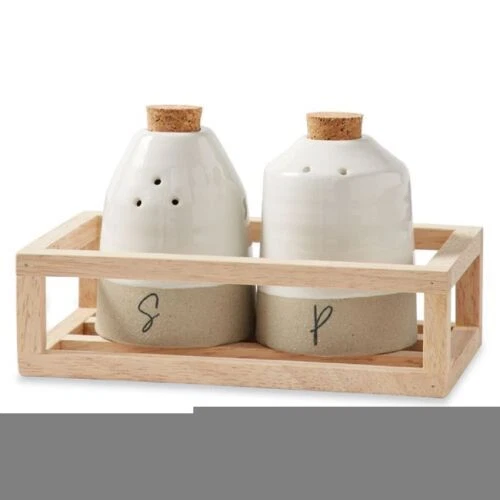 Mud Pie Glass Salt & Pepper Salts&Pepper Shakers