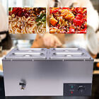16L 600W Commercial Food Warmer 4-Pan Buffet Food Warmer Stainless Steel 110V Us