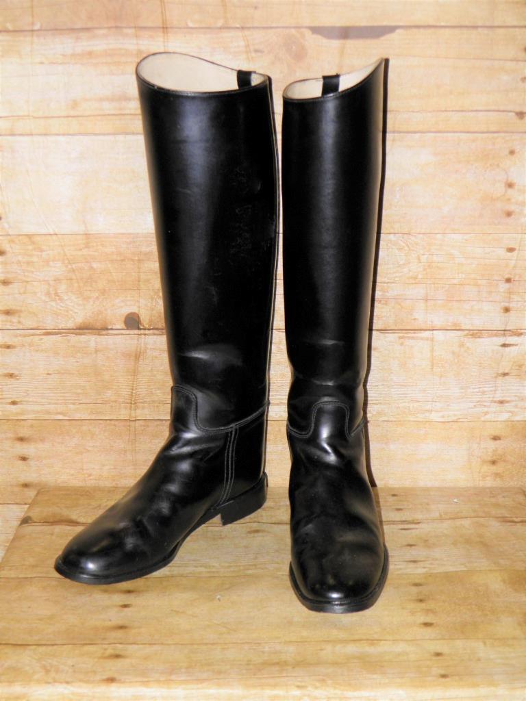Bottes D'équitation Longues Regent En Cuir - Femme - Taille 4 UK - Fabriquées En Angleterre