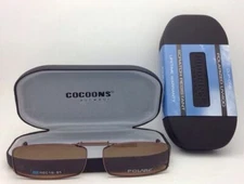 COCOONS Amber Polarized Sunglasses/Eyeglasses Over Rx Clip-on REC 18-51 Bronze
