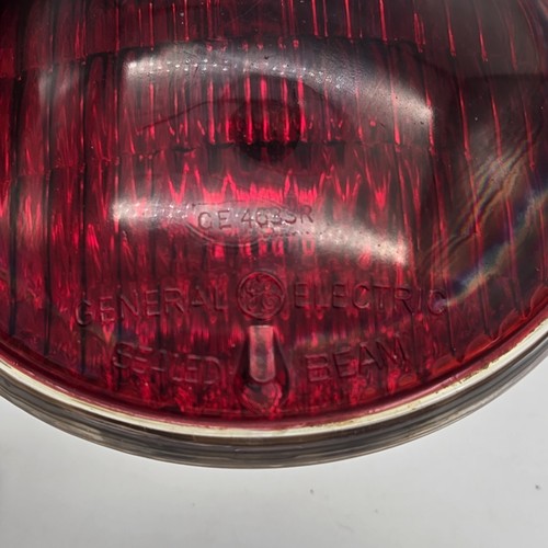 General Electric GE 4633R Red Sealed Beam Signal Light - 12V Firetruck - Tested - Picture 5 of 9