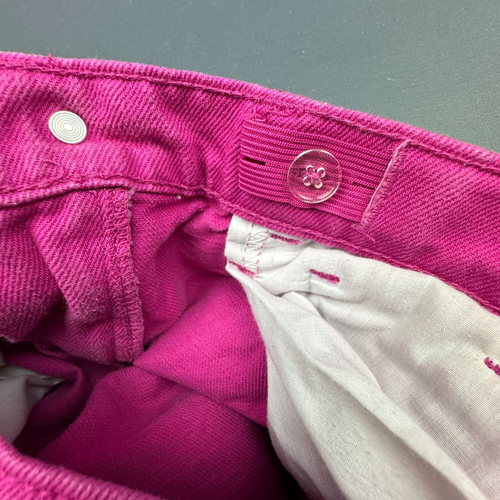 Old Navy Jeans Girls 10 Pink High Rise Baggy Wide Leg Adjustable Waist Denim - Picture 9 of 12