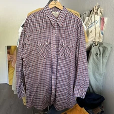 Vintage 1970s Dee Cee Sawtooth Western Shirt Size 17 1/2-34 Size XL