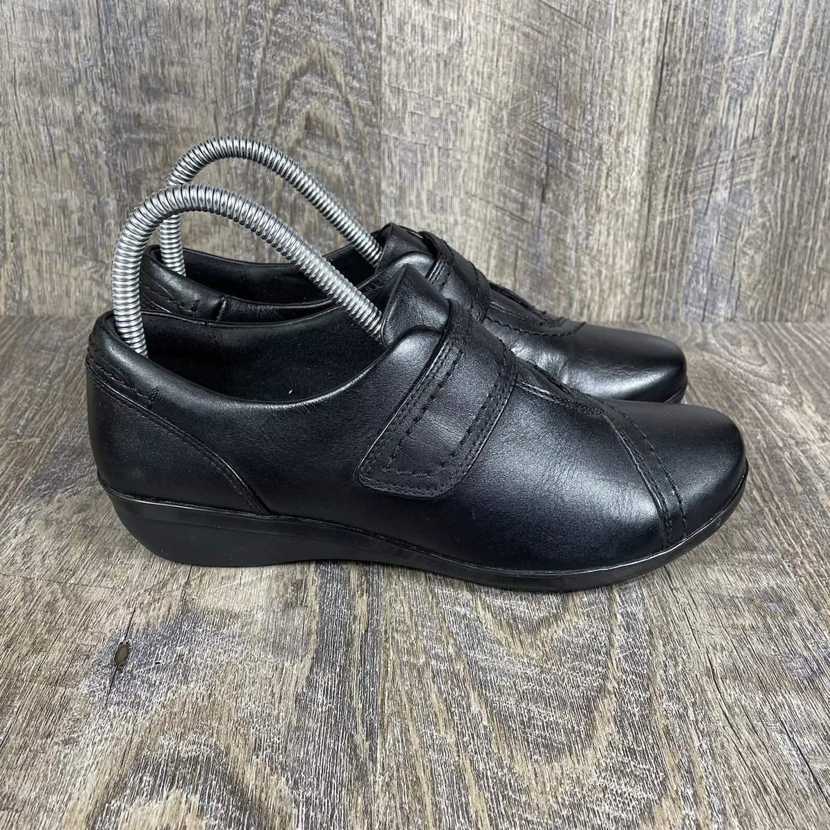 Clarks Collection Leather Monk Strap Shoes Women s 6.5 M Everlay