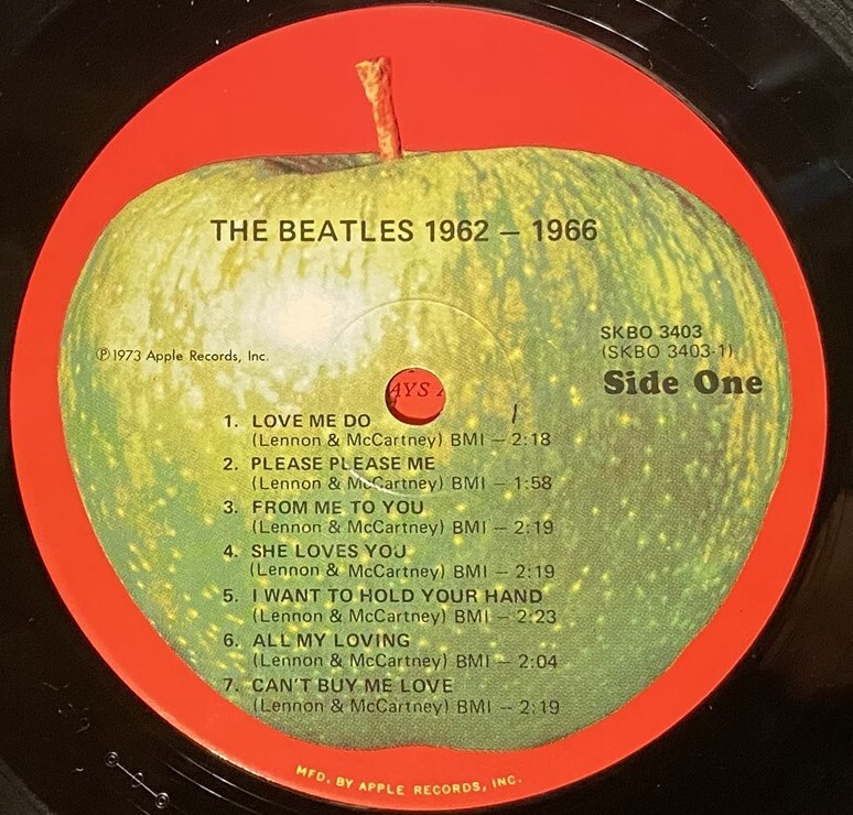 LP THE BEATLES 1962-1966 (2LPs ORIG Vinyl, CANADA, 1ST APPLE SKBO