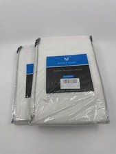 Set of Two Mysky Home White Elegant Window Treatment Curtains 51" x 63"