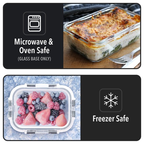 Glass food storage containers with lids airtight - 10 Pack Meal Prep Containers - Picture 4 of 8