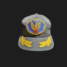 ANVIS Night System Black Cap Gold Phoenix Embroidered Patch Aviator Style