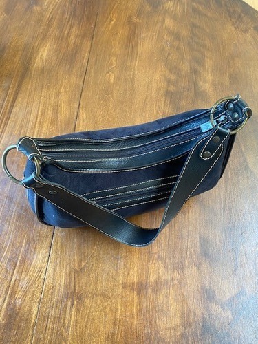 Original Pro Cuero Black Suede and Leather Purse Made in Guatemala - Picture 3 of 11