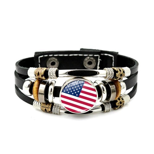 Pulsera Bandera Israel Pulsera Bandera EE. UU. Pulsera Trenzada Israel, Pulsera R0D3 - Imagen 10 de 13
