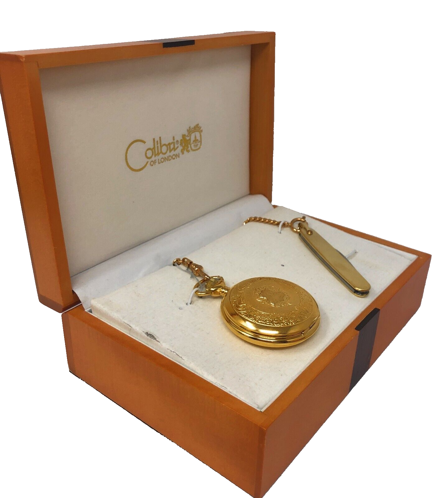 Colibri Pocket Watch & Knife Timepieces W/ Papers & Box New Old Stock