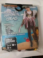 Spooktacular Creations Pirate Seven Seas Girl Costume 3T Halloween Dress Up Play