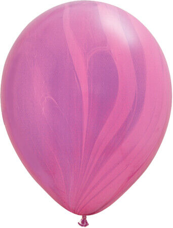 Qualatex SuperAgate Pink Violet Regenbogen marmoriert 27,5cm 11'' Latex Ballon - Bild 1 von 1