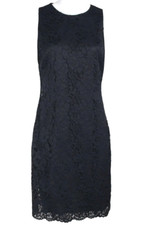 Sam Edelman Bow Back LBD Stretch Lace Cocktail Dress Size 10 Black NWT $98