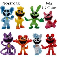 8PCS-set Smiling Figures Anime kawaii  doll PVC Model toy Catnat