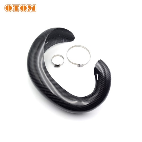Motorcycle Exhaust Cover Carbon Fiber Muffler Guard For KTM 250 HENGJIAN Z300 - Picture 4 of 6