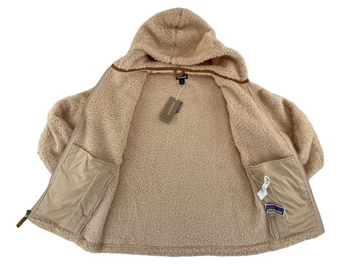 Patagonia Los Gatos Hoodie Gir's Beige Full Zip Warm Hoodie Size XL - Picture 2 of 14
