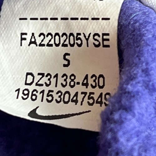 Nike Sportswear Club Fleece Purple Long Sleeve Hooded Jacket Youth Size S - Picture 5 of 9