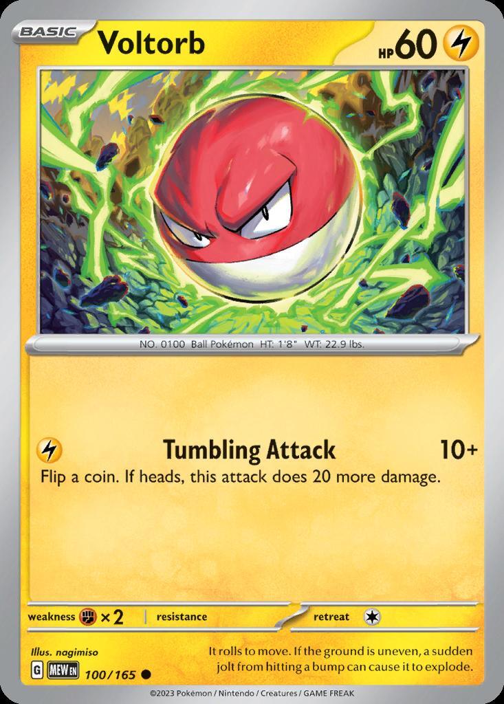 Pokemon Voltorb (100/210) 151 LP REVERSE HOLO