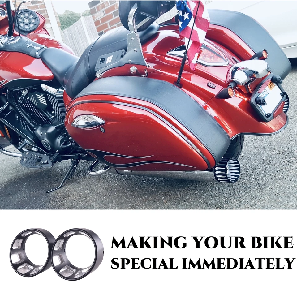 4.0'' Pipes for Kawasaki Vulcan 1700 Vaquero, Voyager, Kawasaki Vulcan S Exhaust - Image 2 of 4