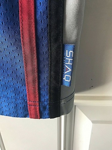 Shaq Marken LOGO blau mit grau rot schwarz Borte Basketball Herren Trikot XL seltener Tank - Bild 5 von 6
