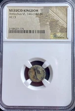 Ancient Greek Seleucid Kingdom 144BC-142BC Coin Antiochus VI NGC Genuine