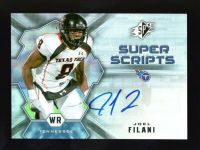 2007 SPX SUPER SCRIPTS JOEL FILANI RC AUTO AUTOGRAPH TENNESSEE TITANS