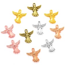 50Pcs 20 20mm Alloy Charm Angel wings Pendant for DIY Jewelry