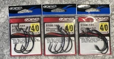 3 Packs Owner All Purpose Soft Bait Hooks 4/0
