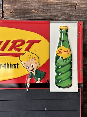 Vintage Squirt Soda Sign Advertising Squirt Soda Menu Board Chalk