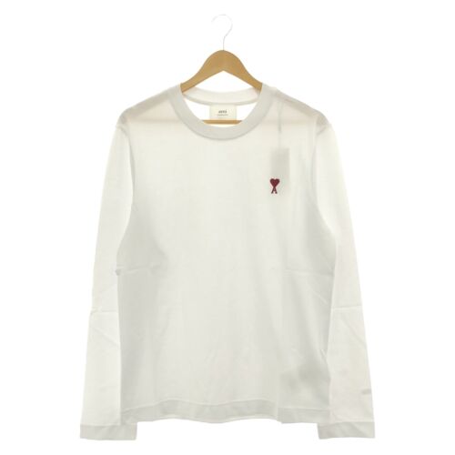 AMI Paris Long-sleeve T-shirt #M organic cotton White NEW Women - Picture 1 of 7