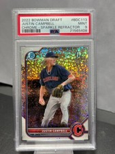 Justin Campbell 2022 1st Bowman Chrome Sparkle Refractor PSA 9 (QUC017680)
