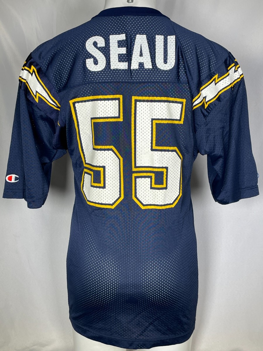 Junior Seau #55 San Diego Chargers NFL Champion Blue Jersey Men's