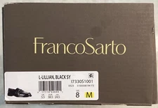 Franco Sarto Lillian Loafer Shoes Black Patent Leather SIze 8 M