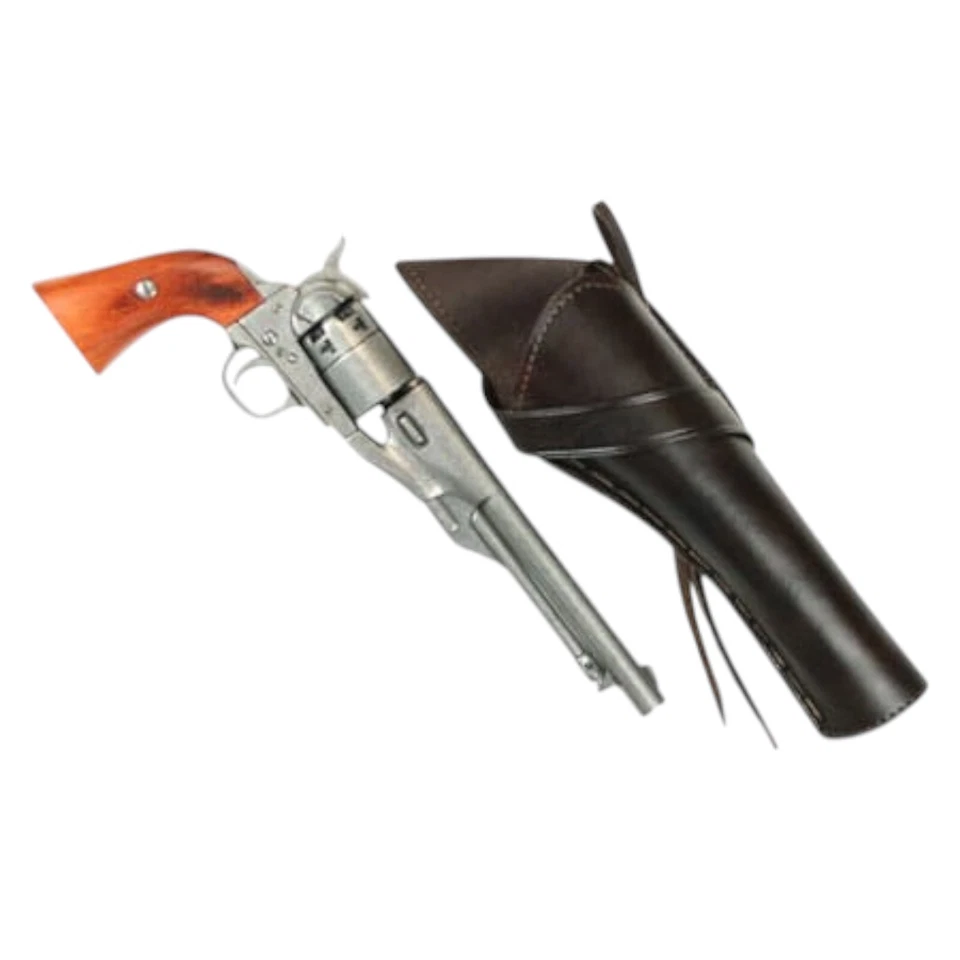 Western Holster Draw Plain Black Leather Free Shipping - Image 3 of 4